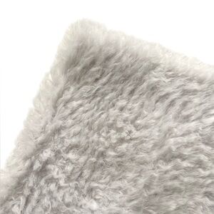 Restoration Hardware Luxe Faux Sheepskin Pillow Cover 22x22 square - mist gray